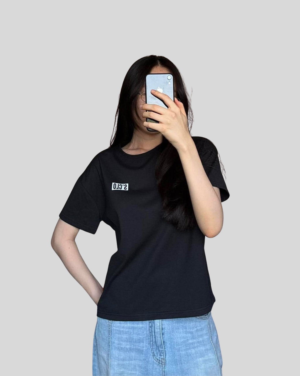 S'CLO ESSENTIAL BLACK T-SHIRT